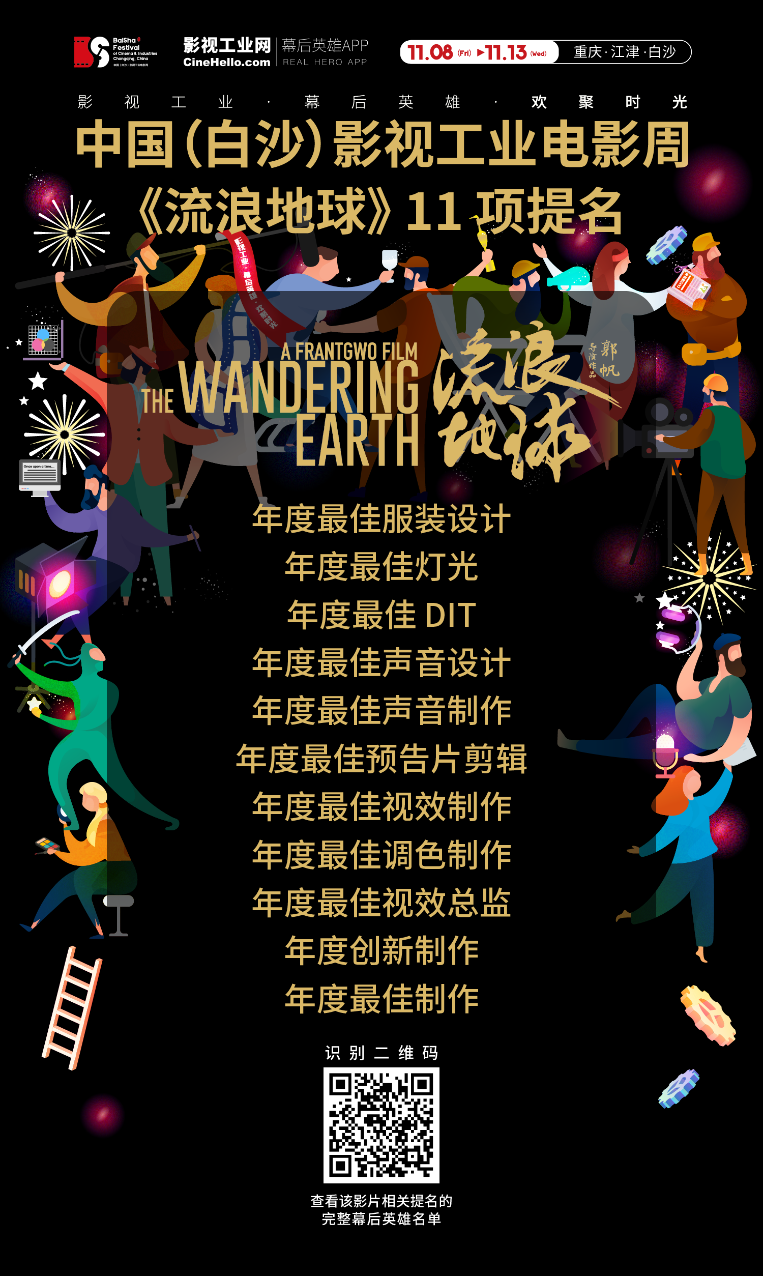 致敬幕后英雄！《流浪地球》获首届中国（白沙）影视工业电影周11项提名