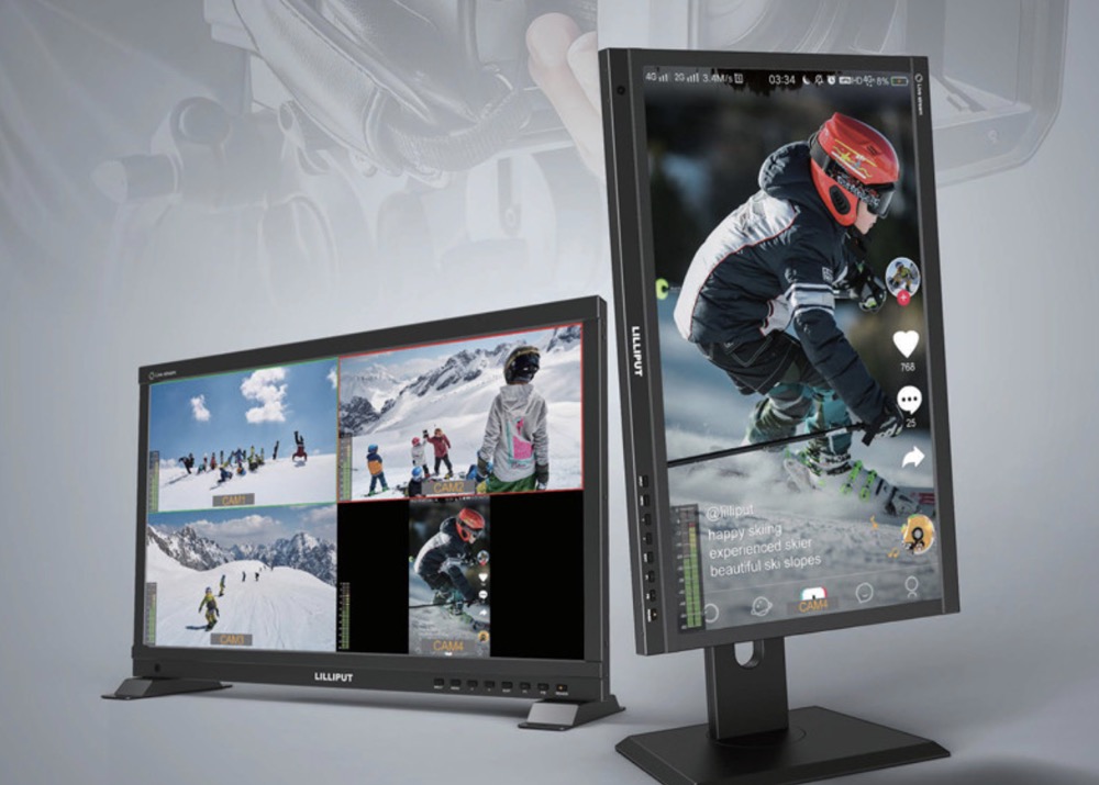 5寸四画面多机位视频直播竖屏监视器lilliput pvm220s